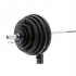 Muscle Power Olympische halterset 140 kg, met handgrepen rubber overtrokken Ø 50 mm zwart  MP800SET140